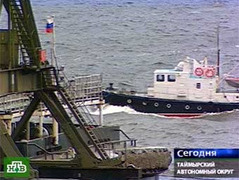Затонувший теплоход "Некрасов". Кадр НТВ, архив Затонувший теплоход "Некрасов". Кадр НТВ, архив