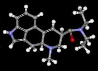 Трехмерная модель биологически активной молекулы с сайта erowid.org