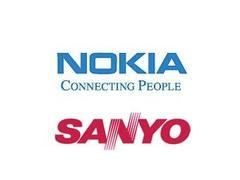 Логотипы компаний Nokia и Sanyo Логотипы компаний Nokia и Sanyo