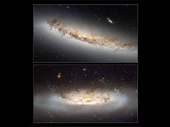  NGC 4522 ()  NGC 4402 ().  NASA & ESA